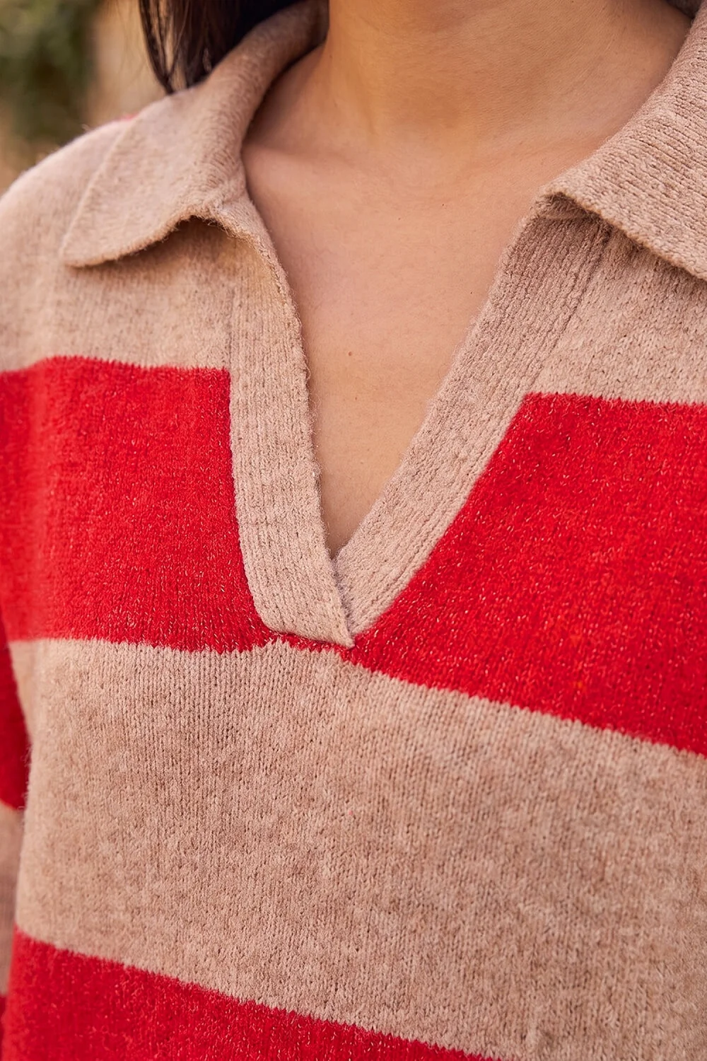 Roman Red Stripe Polo Knit Jumper - 20 Image 4