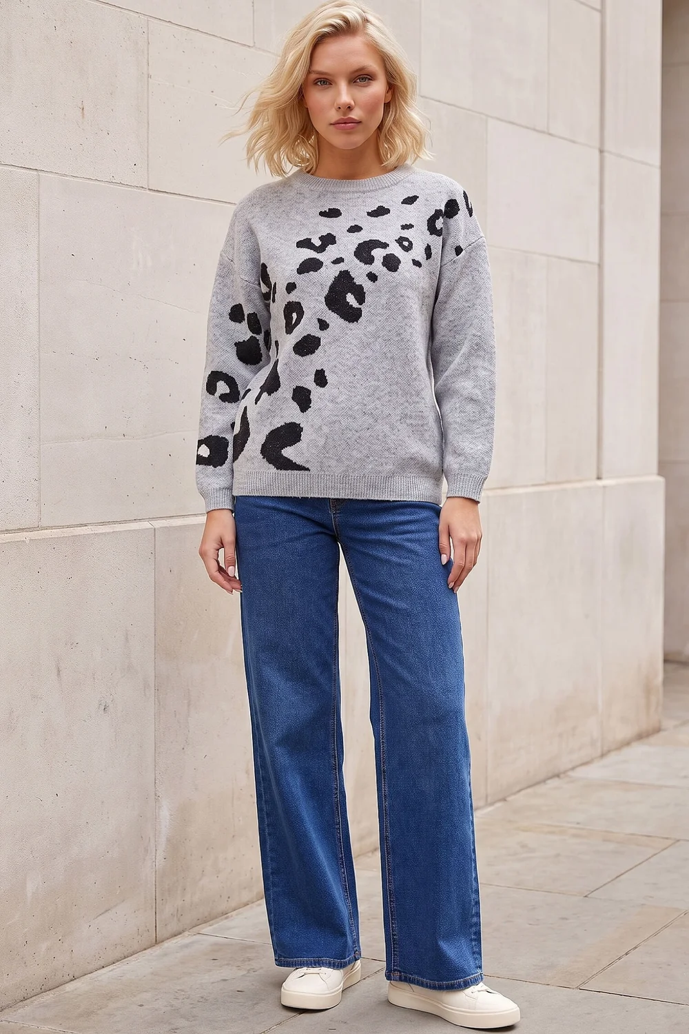 Roman Grey Petite Animal Jumper - 12 Image 2