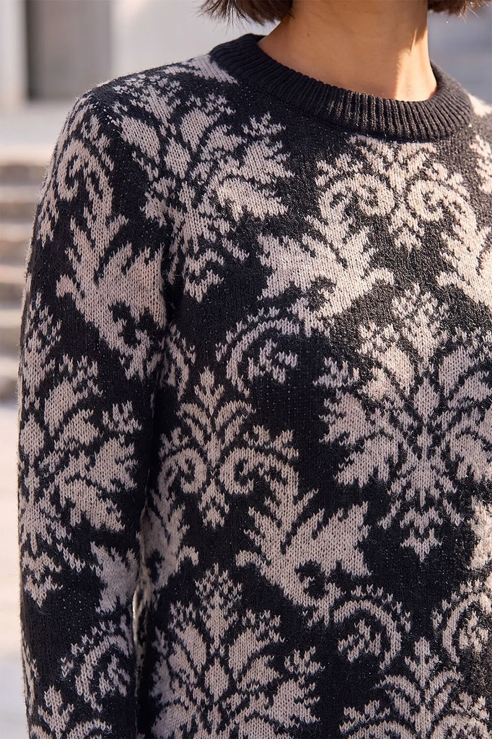 Roman Black Petite Baroque Knitted Jumper - 14 Image 4