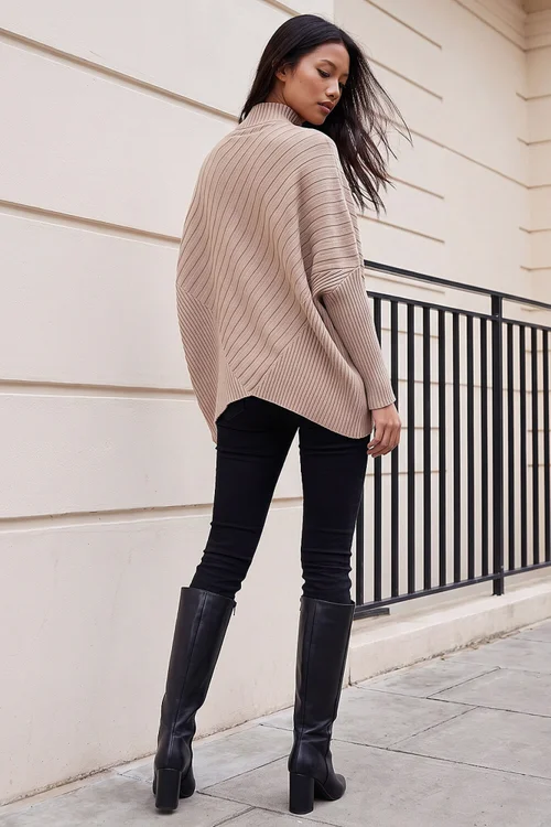 Roman Stone Petite Oversized Jumper - M Image 3