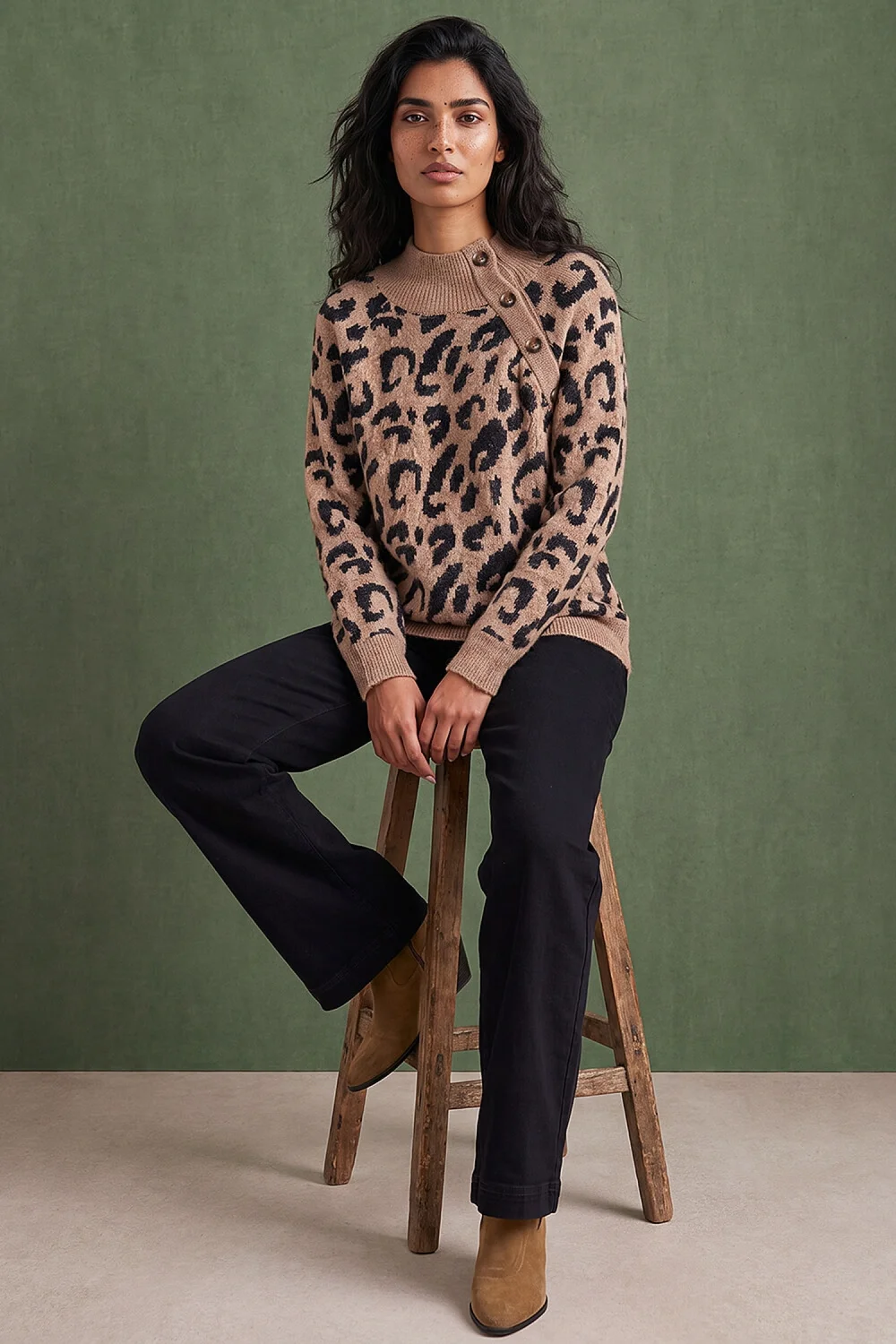 Roman Beige Lepord Knit Jumper - 18 Image 2