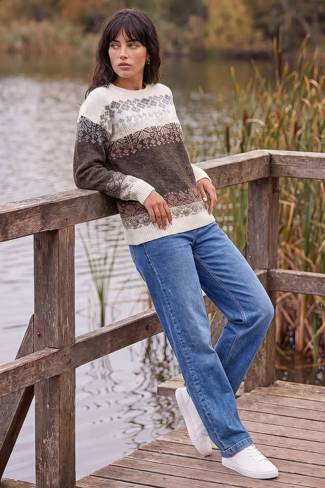 Roman Brown Snowflake Jumper