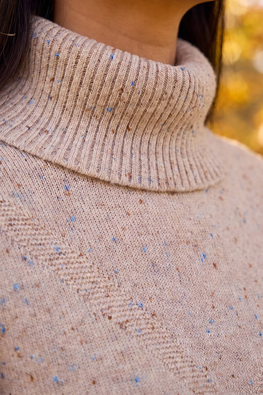 Roman Beige Roll Neck Fleck Knit Jumper - 12 Image 4