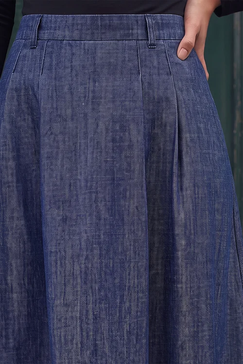 Roman Denim A-Line Skirt - 14 Image 4