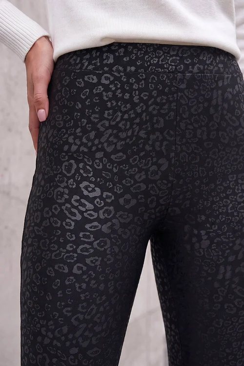 Roman Black Leopard Shine Trouser - 20 Image 4
