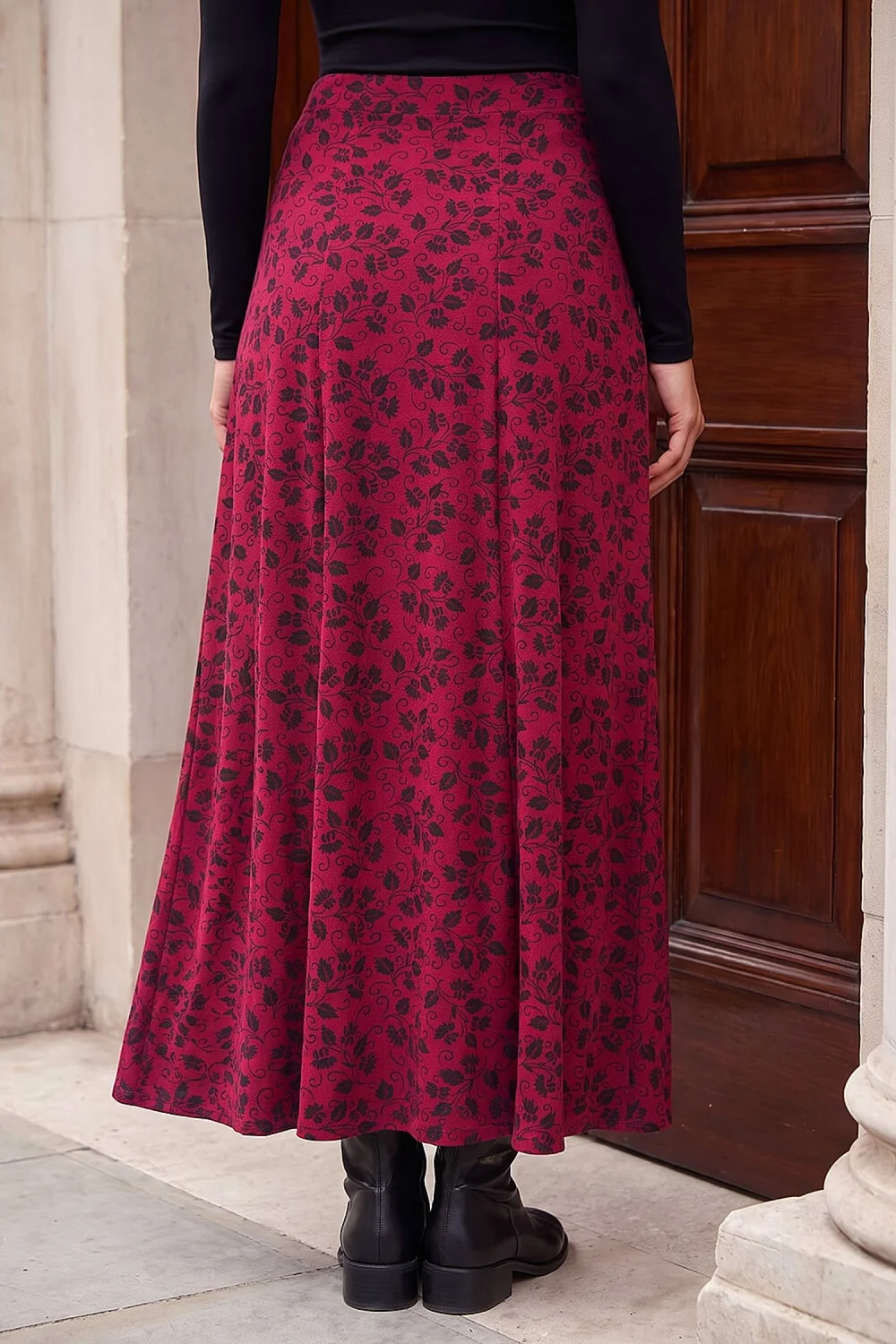Roman Wine Leaf Print Skirt - 12 Image 3