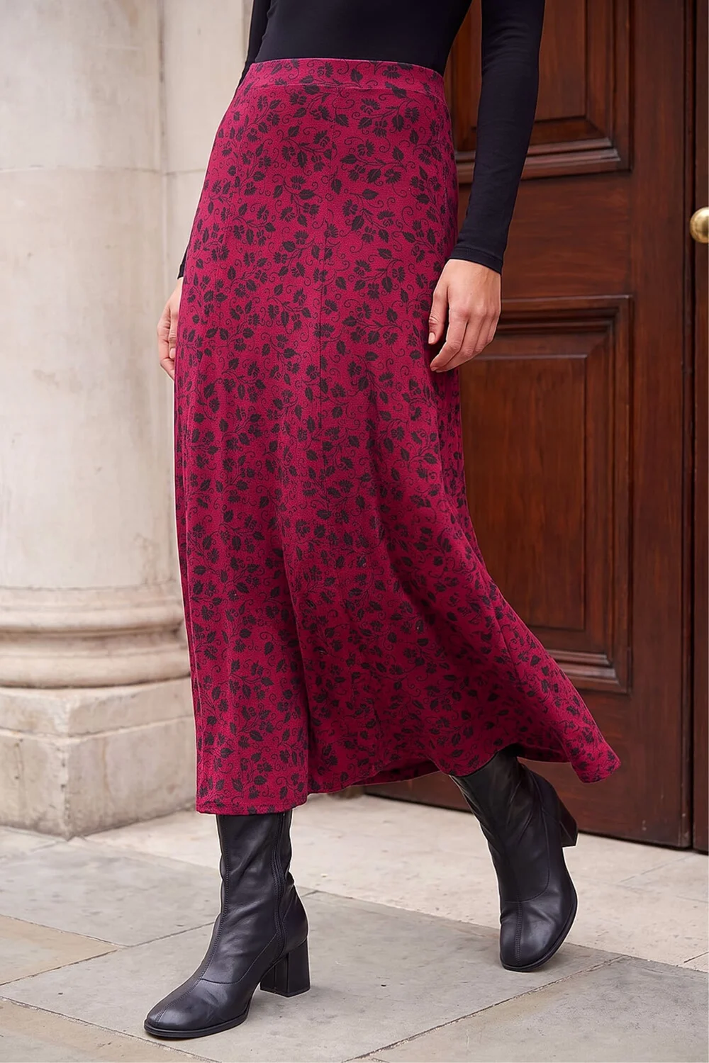 Roman Wine Leaf Print Skirt - 12 Image 2