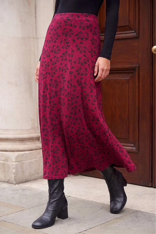 Roman Wine Leaf Print Skirt - 12 Image 2