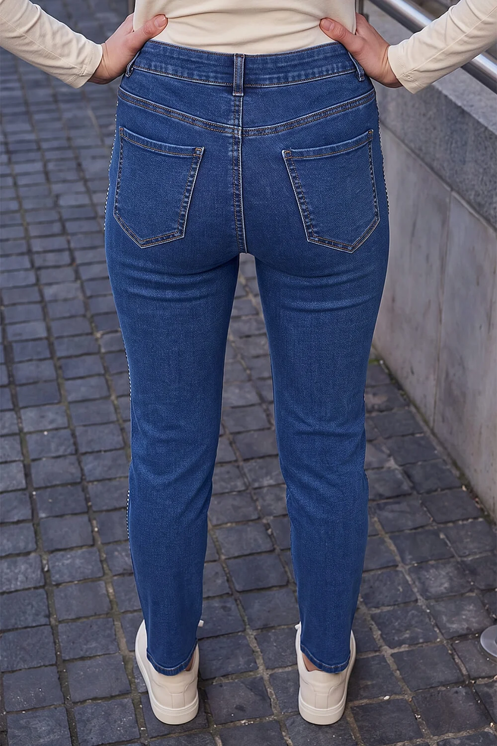 Roman Denim Hot Fix Side Slim Denim Trouser - 18 Image 3