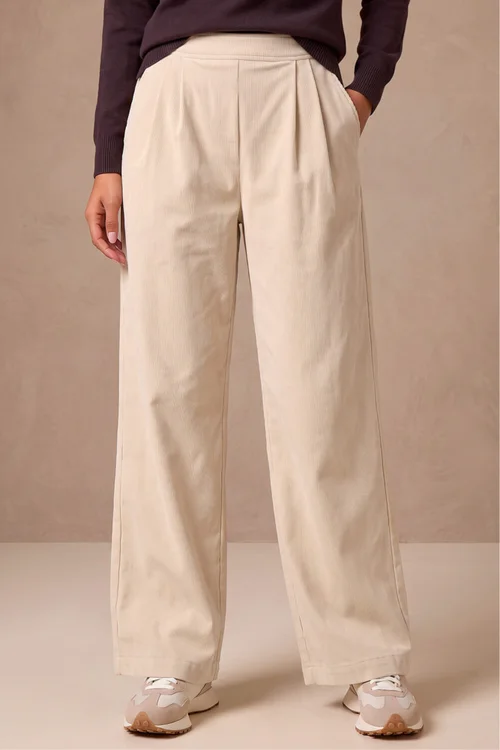 Roman Natural Cord Wide Leg Trouser - 12 Image 3