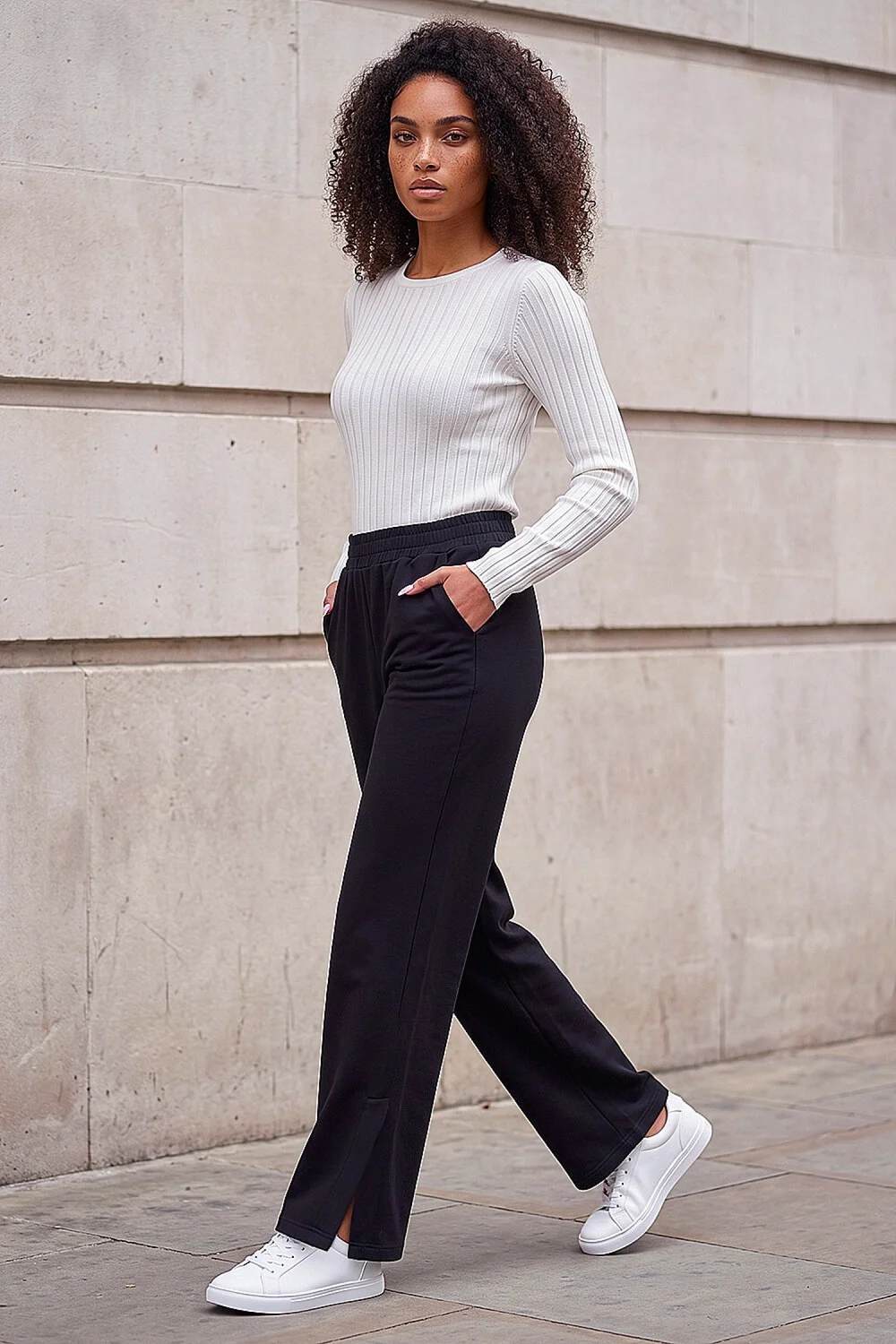 Dusk Black Soft Touch Wide Leg Trouser - 10 Image 2