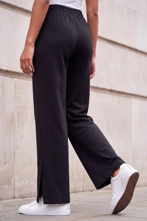 Dusk Black Soft Touch Wide Leg Trouser - 10 Image 3