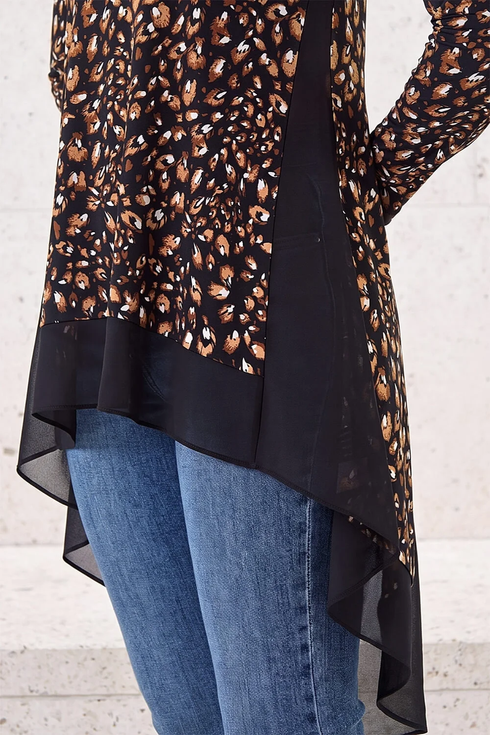 Roman Tan Abstract Print Tunic - 18 Image 4