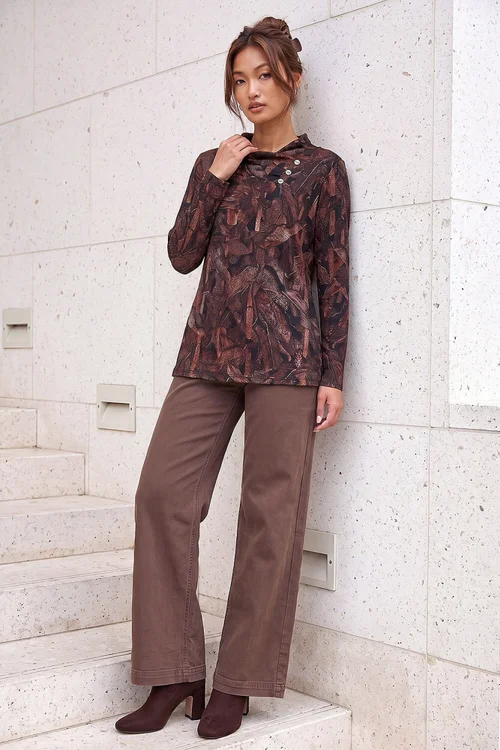 Roman Rust Abstract Snit Top - 18 Image 3