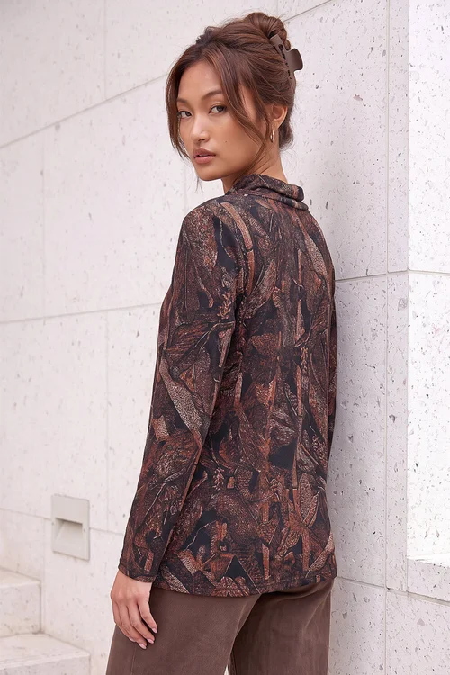Roman Rust Abstract Snit Top - 18 Image 2