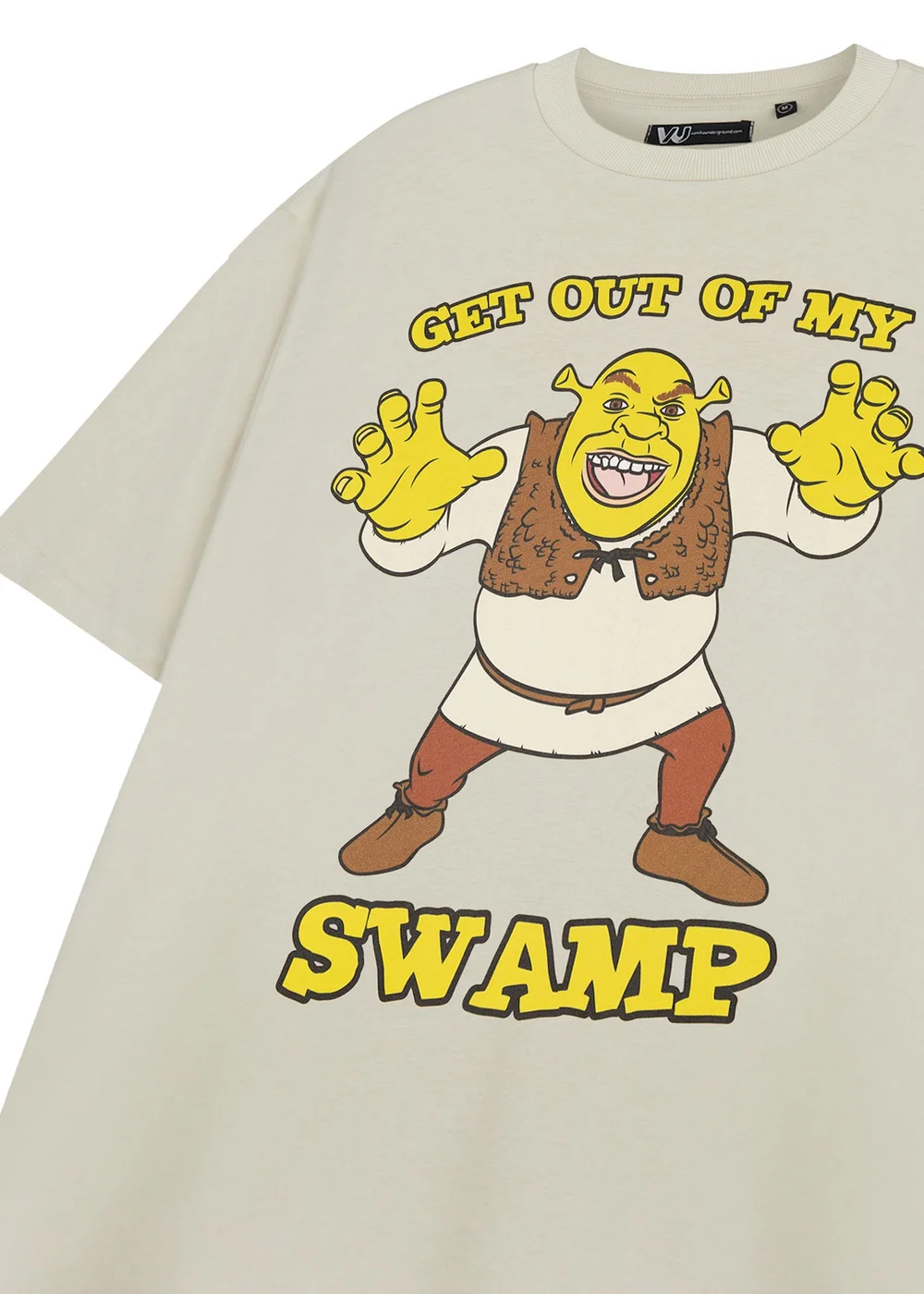 Vanilla Underground Shrek Unisex Beige Character Short Sleeved T-Shirt (S-XXXL) - M Image 5