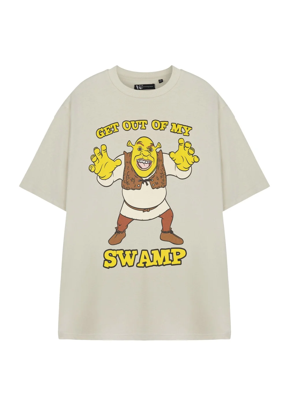 Vanilla Underground Shrek Unisex Beige Character Short Sleeved T-Shirt (S-XXXL) - M Image 1