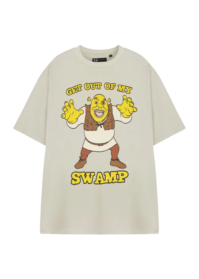 Vanilla Underground Shrek Unisex Beige Character Short Sleeved T-Shirt (S-XXXL)