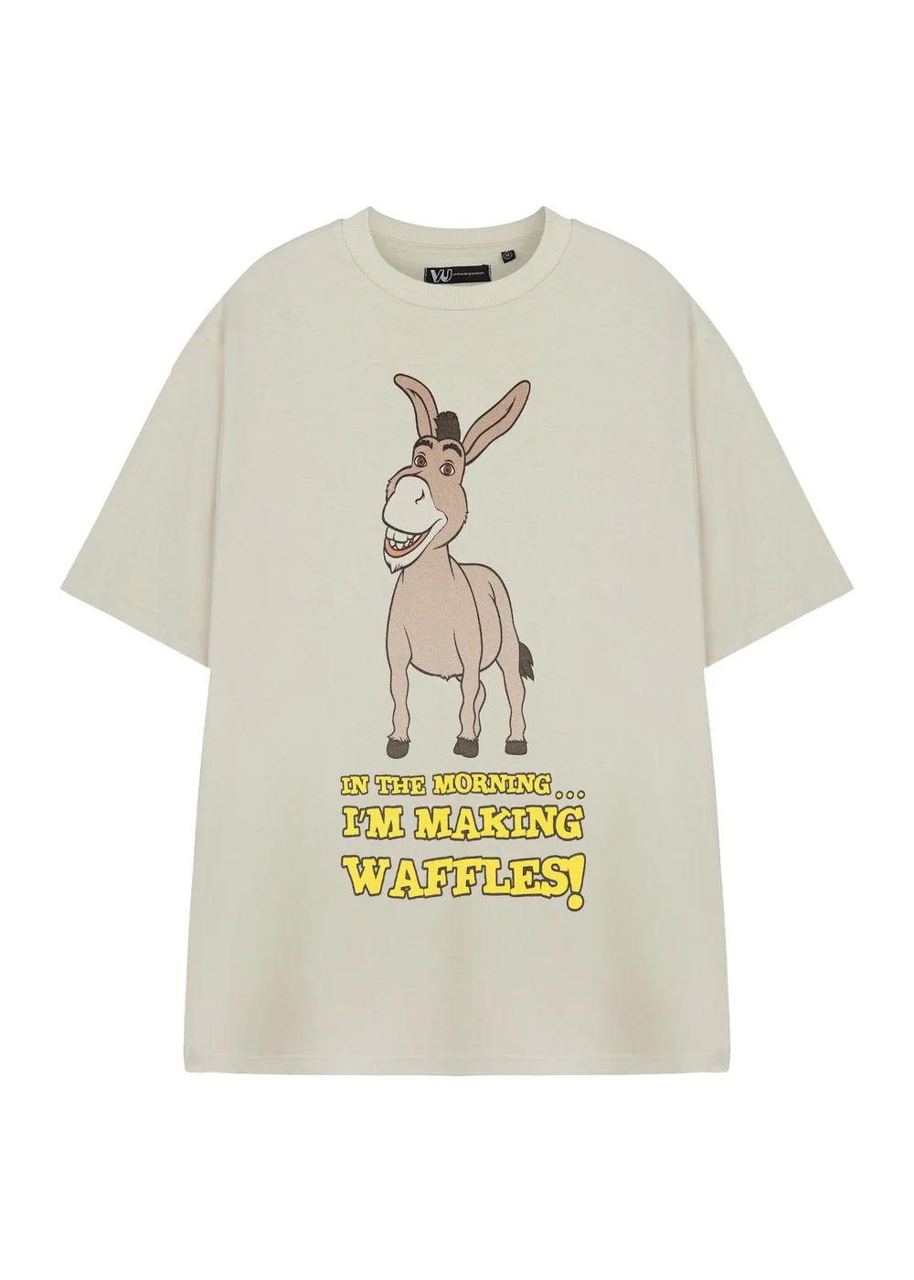 Vanilla Underground Shrek Unisex Beige Donkey Short Sleeved T-Shirt (S-XXXL) - S Image 1