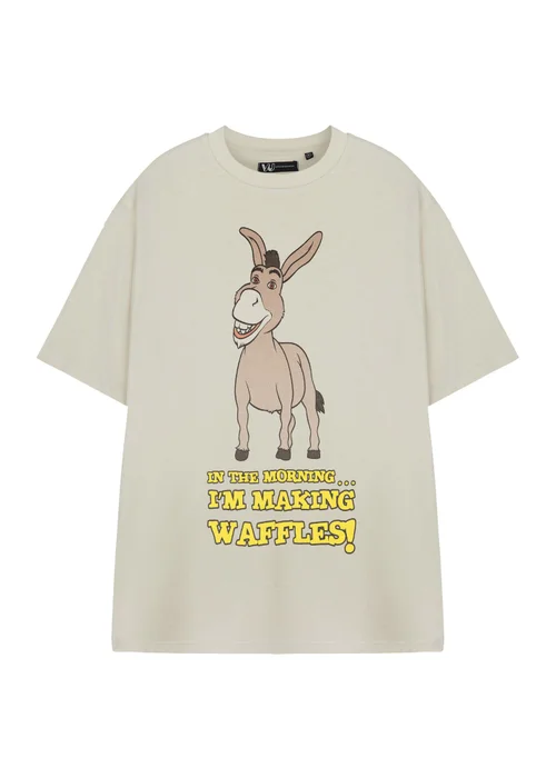 Vanilla Underground Shrek Unisex Beige Donkey Short Sleeved T-Shirt (S-XXXL) - S Image 1