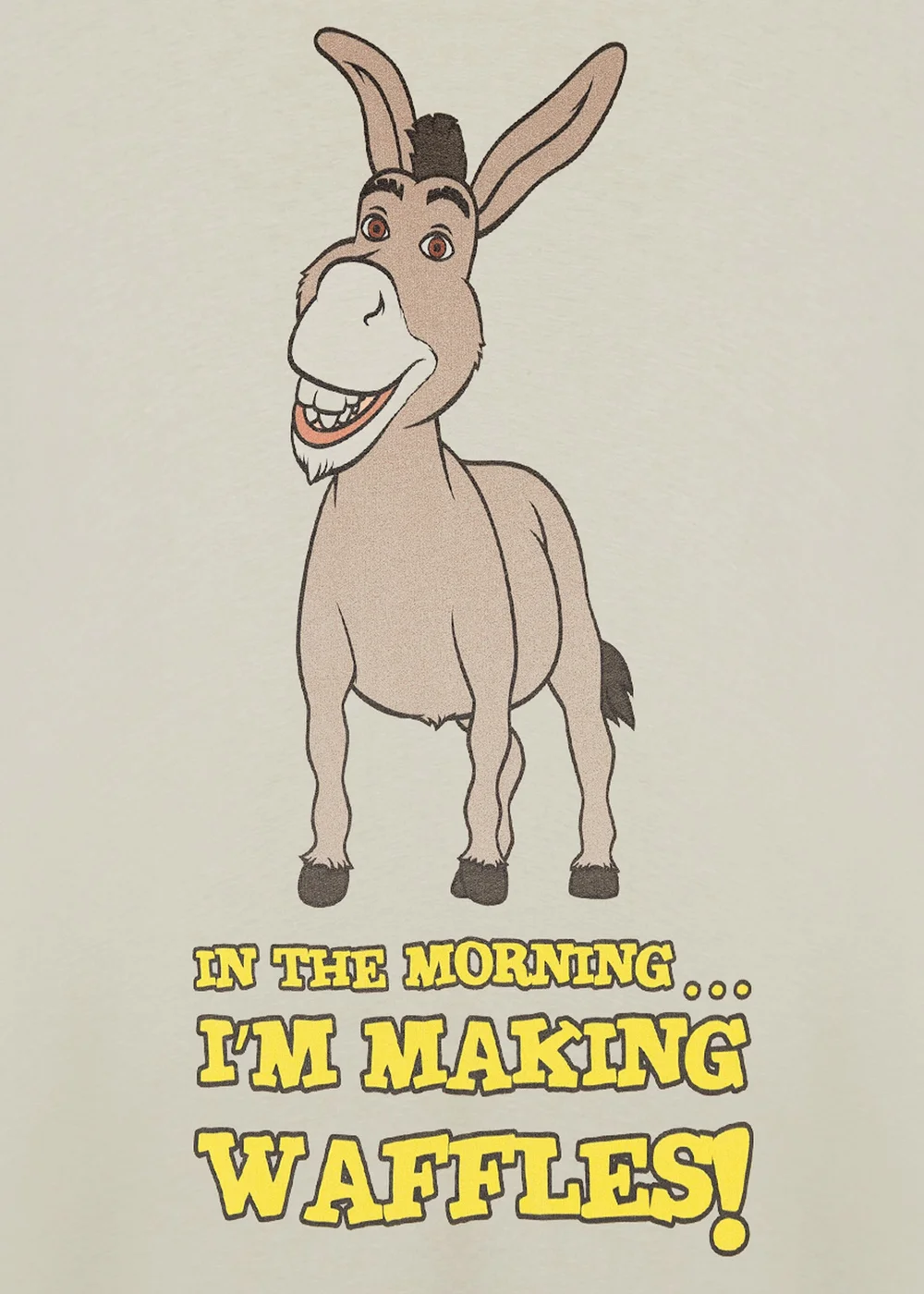 Vanilla Underground Shrek Unisex Beige Donkey Short Sleeved T-Shirt (S-XXXL) - S Image 5