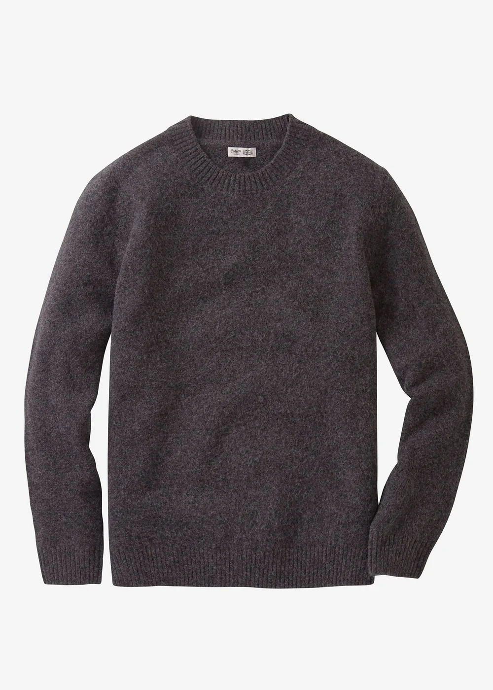 Cotton Traders Charcoal Cosy Knit Crew Neck Jumper - L Image 4