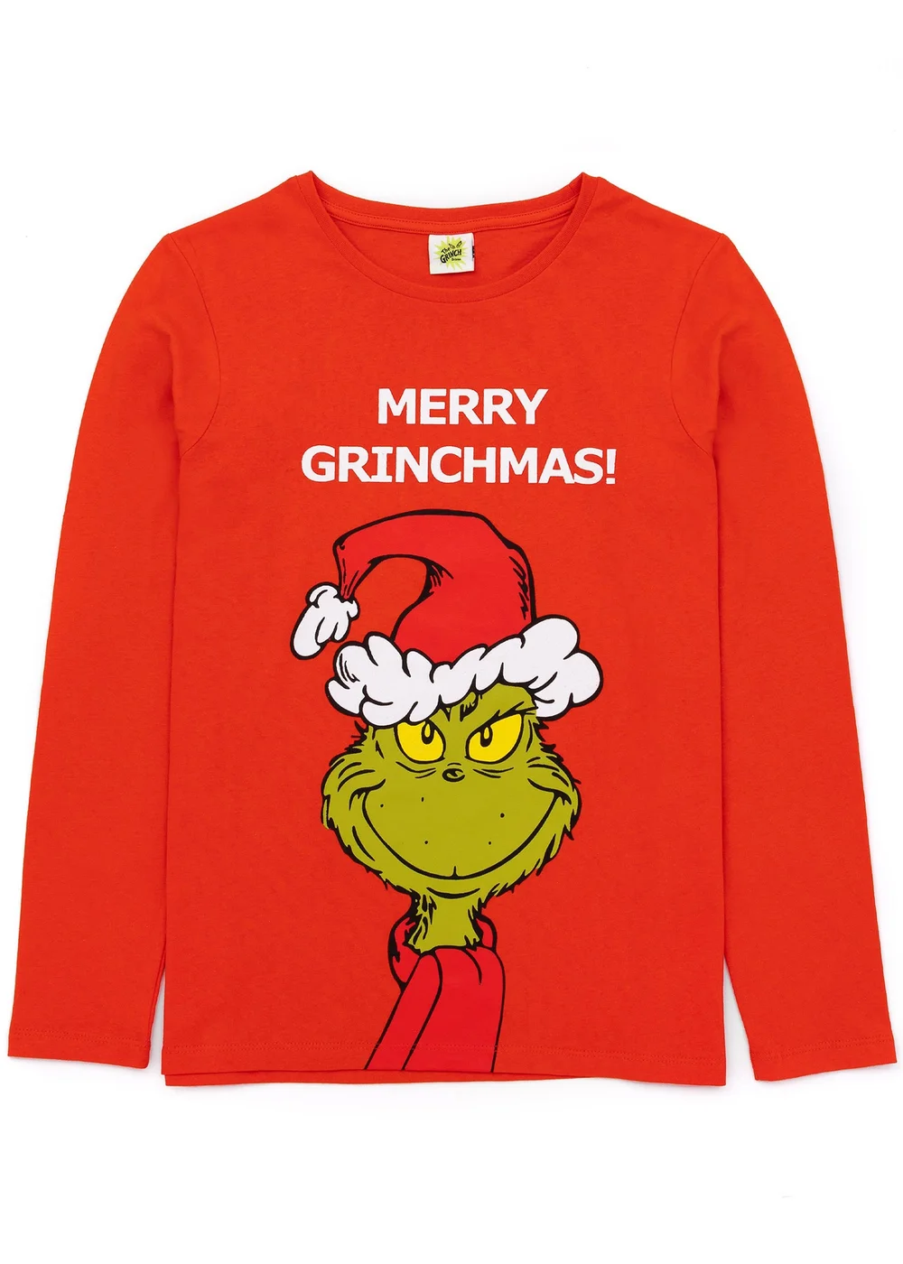 Vanilla Underground The Grinch Unisex Red Merry Grinchmas Slogan Long Sleeve Long Leg Pyjama Set (S-XL) - XL Image 3