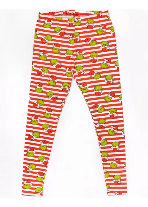 Vanilla Underground The Grinch Unisex Red Merry Grinchmas Slogan Long Sleeve Long Leg Pyjama Set (S-XL) - XL Image 4