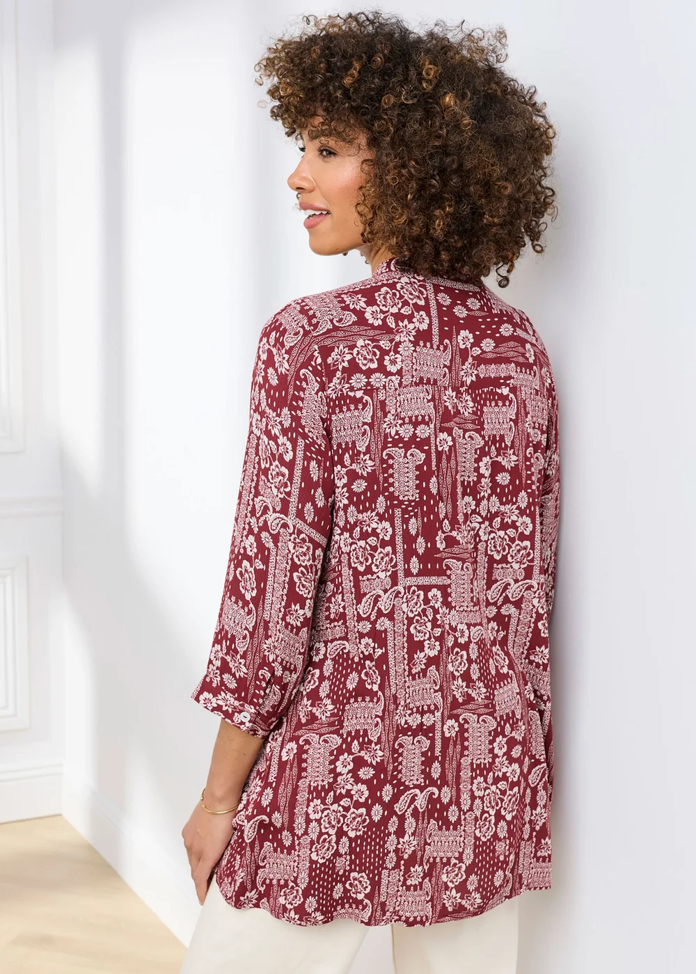 Cotton Traders Ruby Printed Crinkle Tunic - 12 Image 3