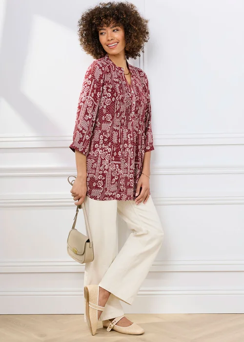 Cotton Traders Ruby Printed Crinkle Tunic - 12 Image 1