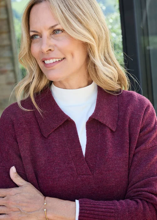 Cotton Traders Ruby Lambswool Rich Collared Jumper - 8 Image 4