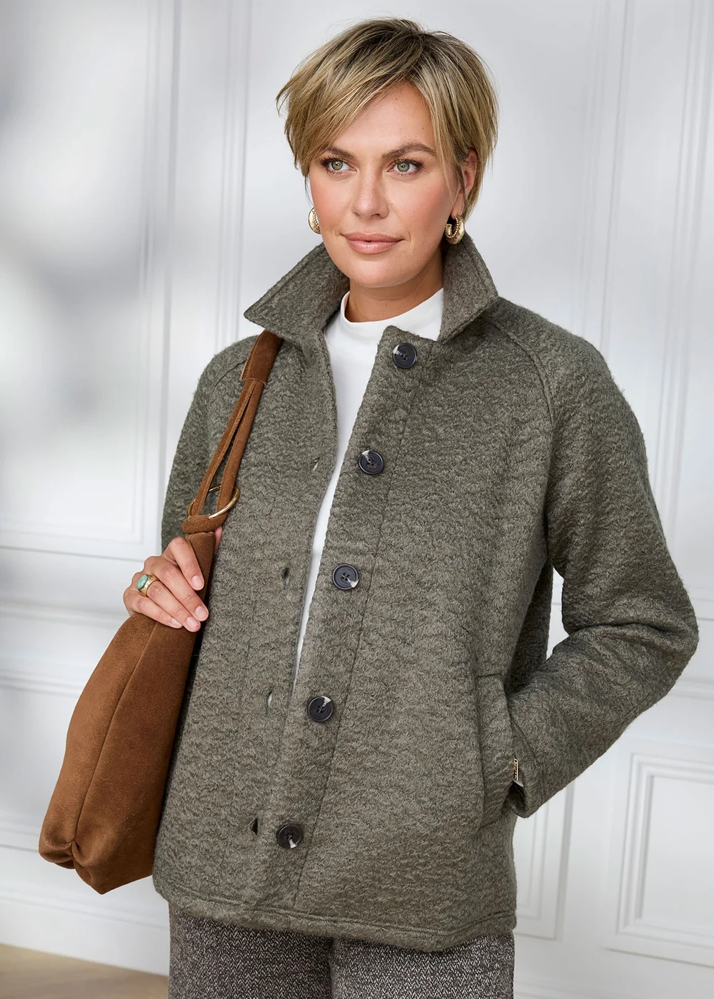 Cotton Traders Dark Forest Textured Jacket - 10 Image 1