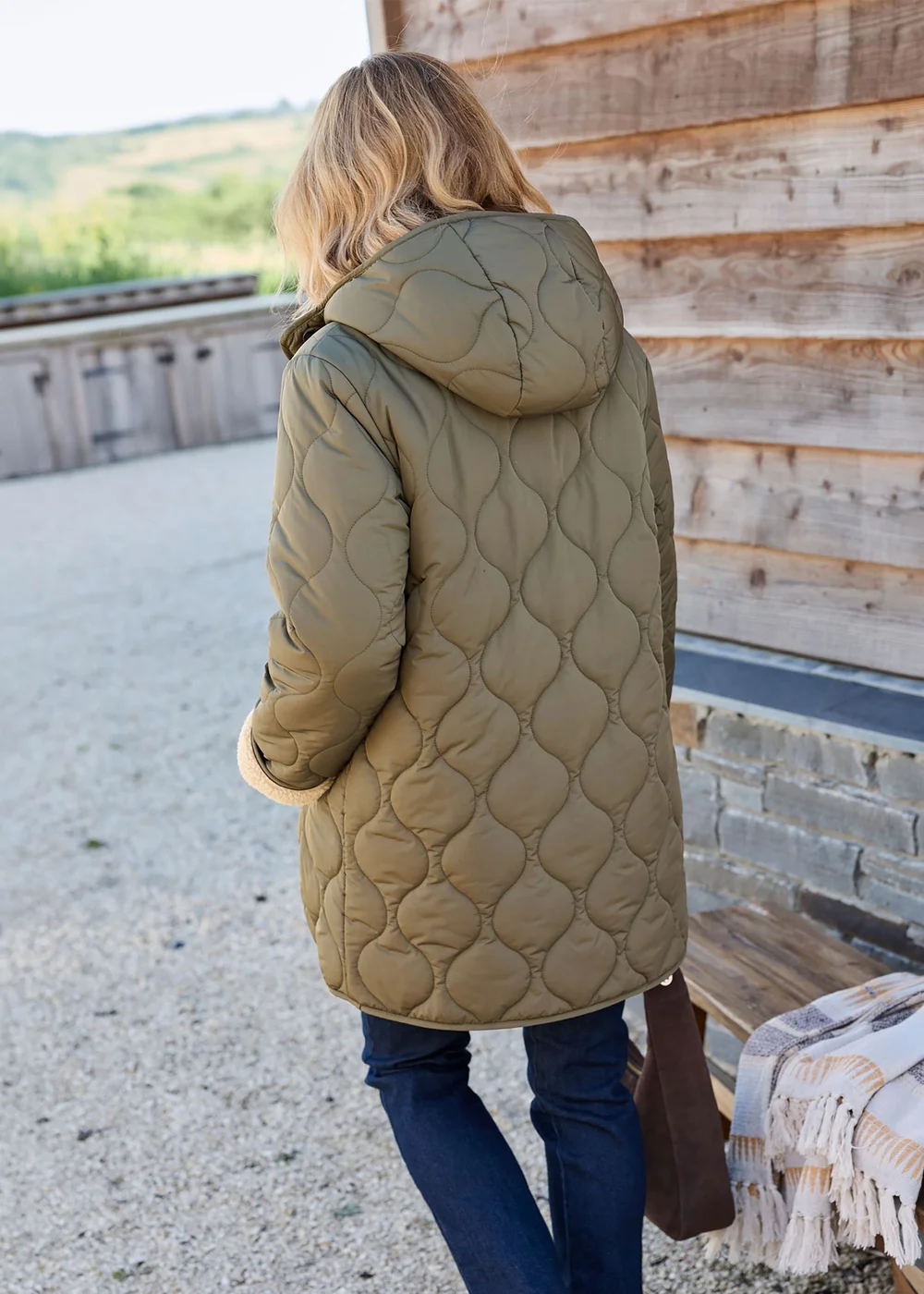 Cotton Traders Deep Khaki Reversible Coat - 22 Image 3