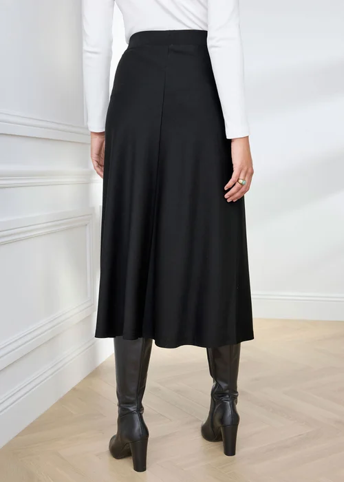 Cotton Traders Black Pull On Jersey Maxi Skirt - 10 Image 3
