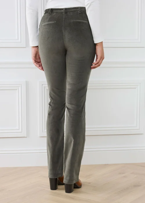 Cotton Traders Pine Adjustable Waist Cord Straight Leg Trousers - 22/L27 Image 3