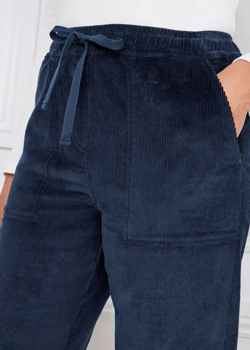 Cotton Traders Midnight Cord Pull On Trousers - 14/L29 Image 4
