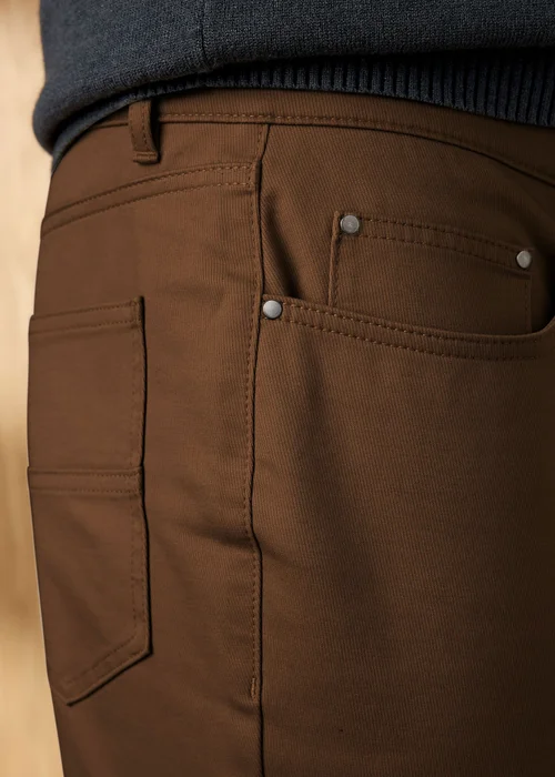 Cotton Traders Dark Brown Signature Twill Trouser - 36/L29 Image 4