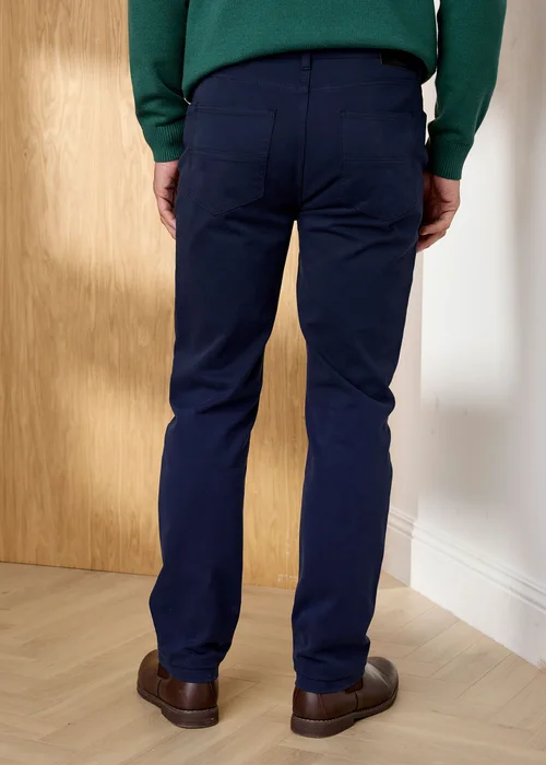 Cotton Traders Navy Signature Twill Trouser - 46/L27 Image 3