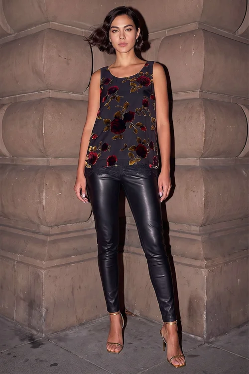 Roman Black Rose Burnout Vest - 16 Image 2
