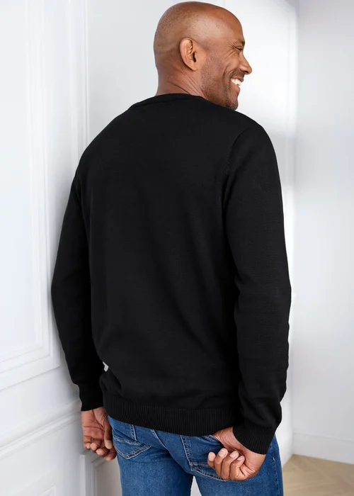 Cotton Traders Black Cotton Crew Neck - 2XL Image 3