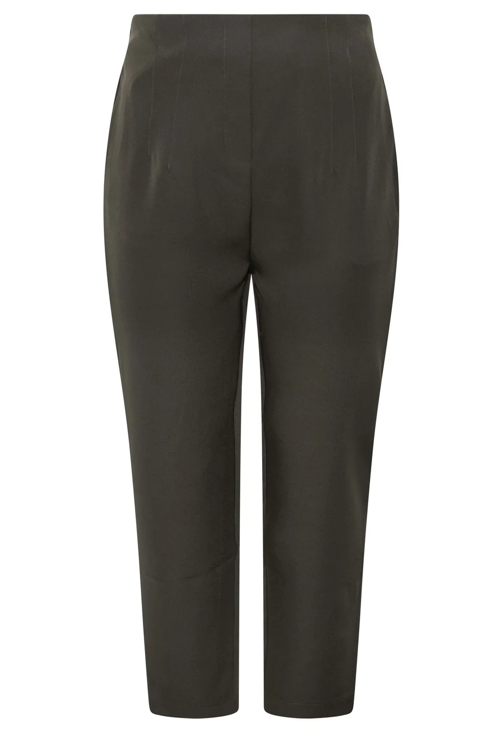 Yours Curve Chocolate Brown Darted Waist Trousers - 18/L28 Image 5