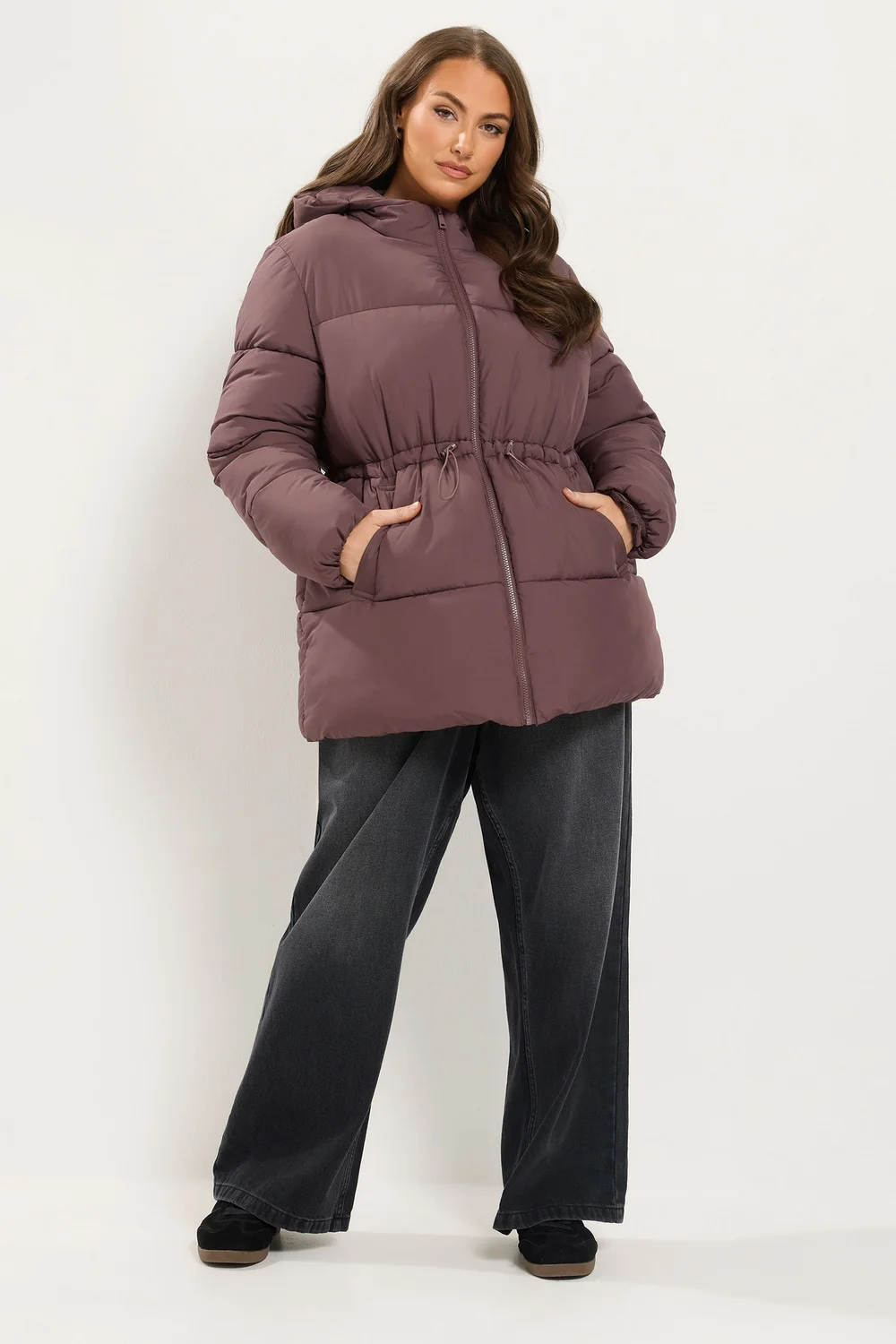 Yours Curve Pink Short Padded Jacket - 14 Image 2