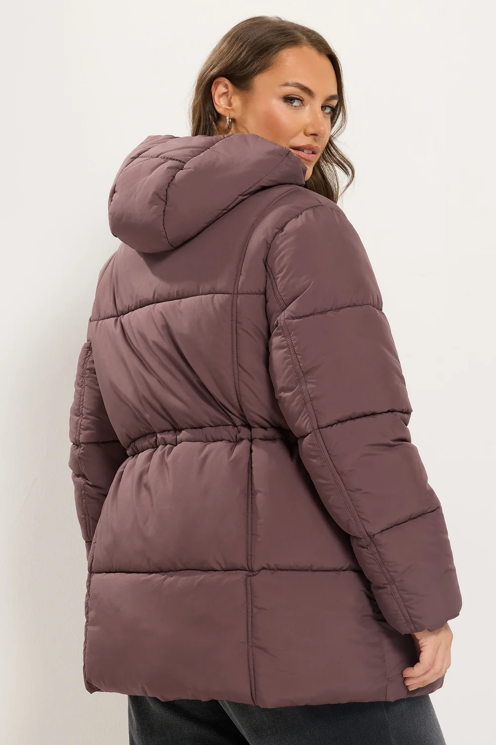 Yours Curve Pink Short Padded Jacket - 14 Image 3