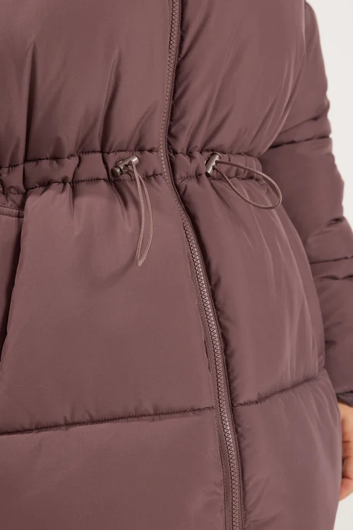 Yours Curve Pink Short Padded Jacket - 14 Image 4