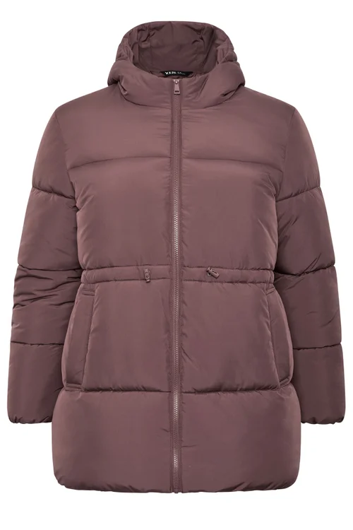 Yours Curve Pink Short Padded Jacket - 14 Image 5