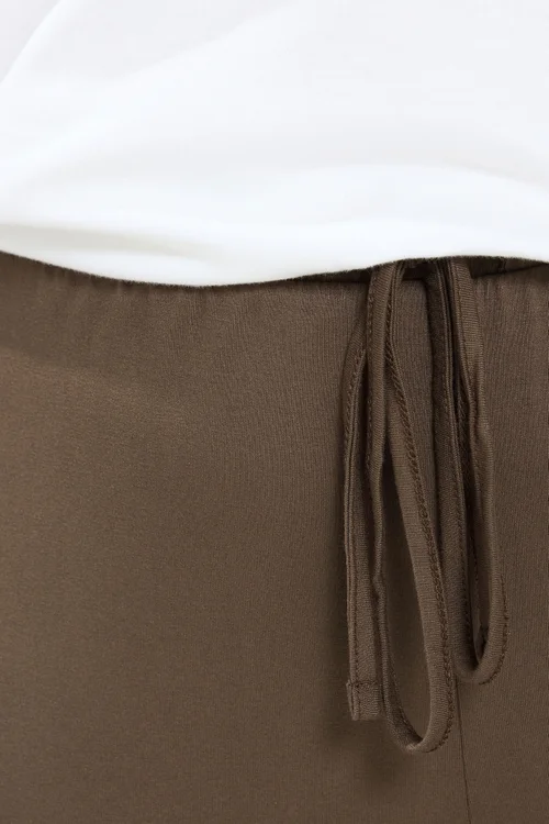 Yours Curve Chocolate Brown Jersey Yoga Pants - 18-20/L30 Image 4