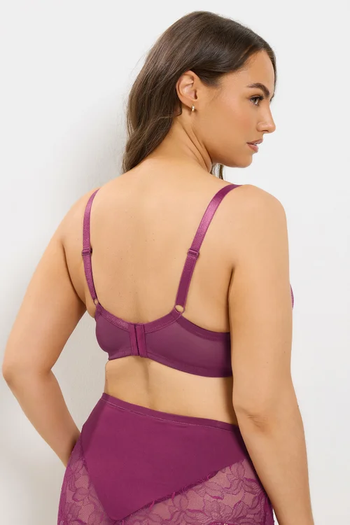 Yours Curve Burgundy Red Underwire T-Shirt Bra - 40G Image 3