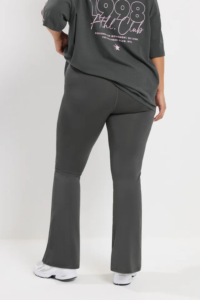 Yours Curve Grey Active Flared Leggings