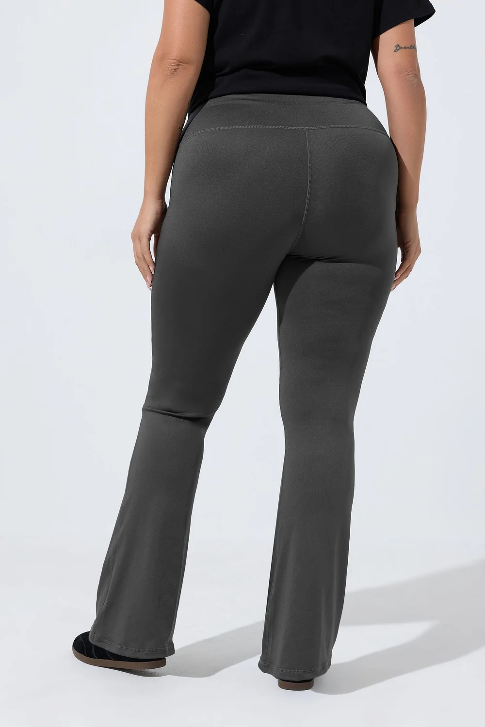 Yours Curve Grey Active Flared Leggings - 12 Image 4