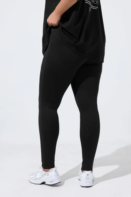 Yours Curve Black Active Leggings - 18 Image 3